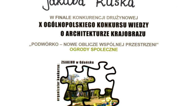 Konkurs architektura krajobrazu