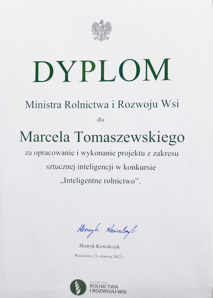 Dyplom inteligentne rolnictwo