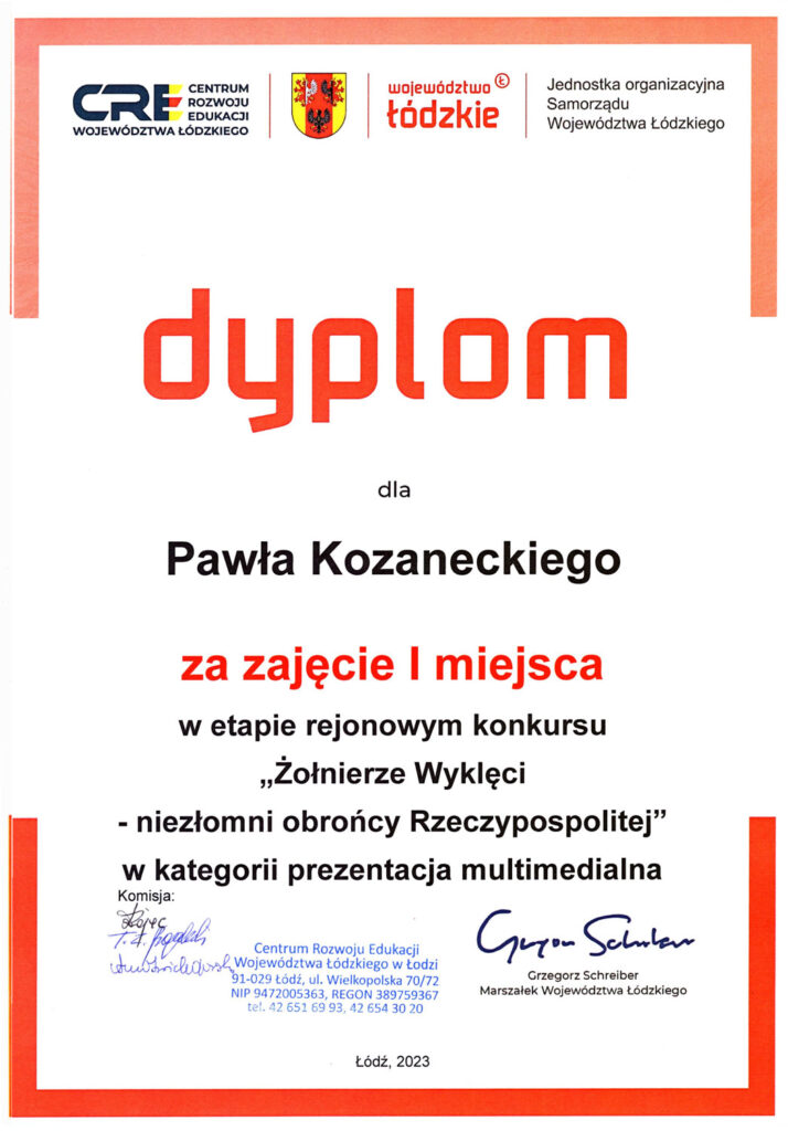 Konkurs Żołnierze Wyklęci