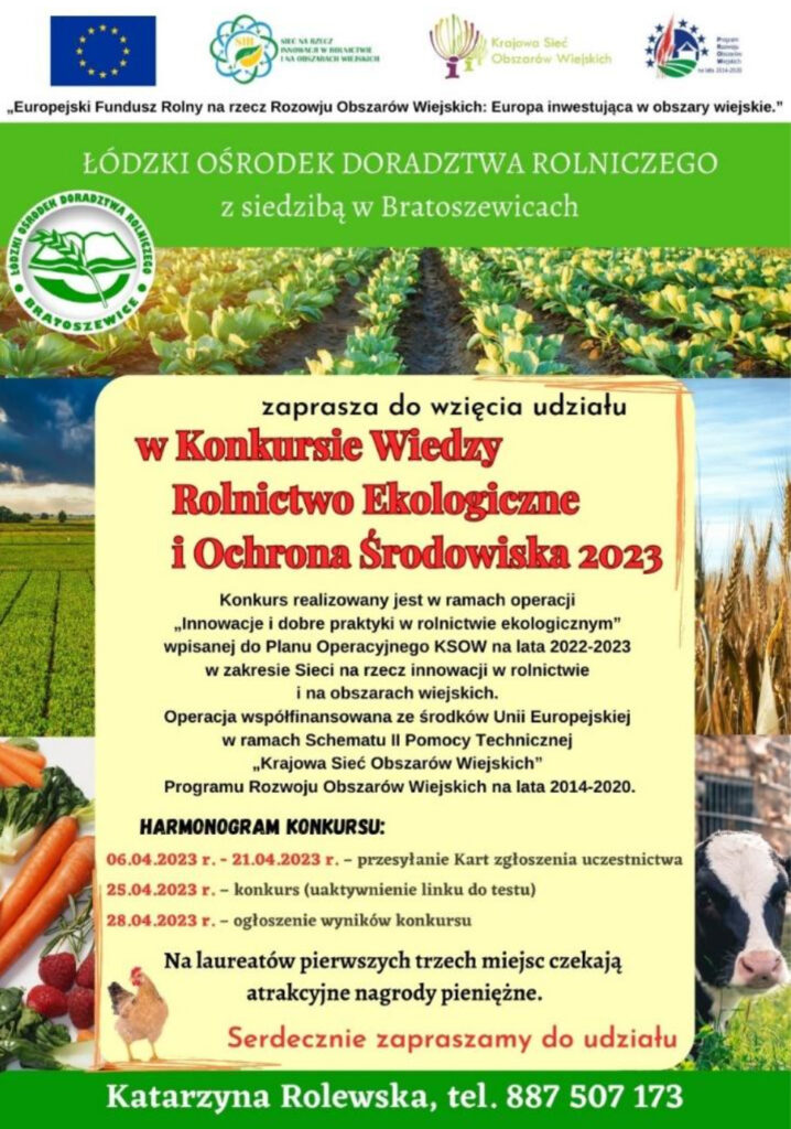 Konkurs Wiedzy Rolnictwo Ekologiczne i Ochrona Środowiska