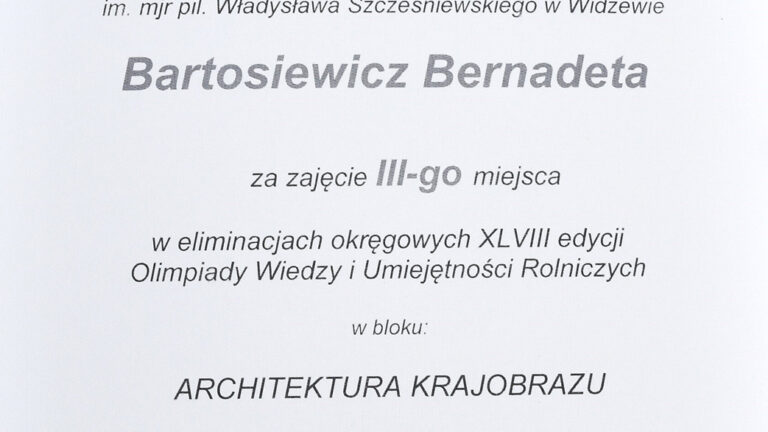 Olimpiada Wiedzy i Umiejętności Rolniczych
