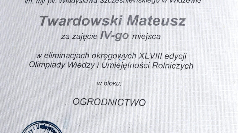 Olimpiada Wiedzy i Umiejętności Rolniczych